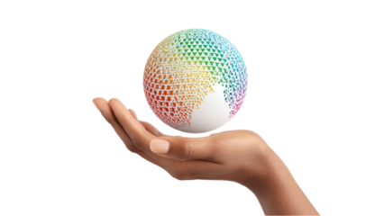 Hand Holding Geometric Sphere: Innovation, Future, and Global Tech