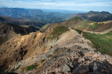 栃木県　紅葉真っ盛りの那須岳
