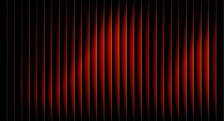 Abstract red and black gradient light wave lines background with glowing vertical stripes and smooth energy effect. Modern futuristic pattern for digital art or graphic wallpaper.