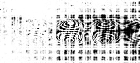Point wave noise texture. Abstract dot background. Technological cyberspace background.