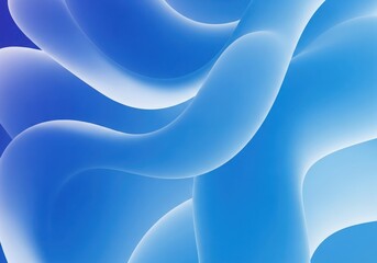 Abstract flowing blue liquid shapes with soft gradients and smooth curves creating a futuristic background
