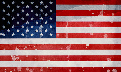 Fototapeta premium Grunge USA Flag background texture.