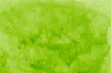 Green abstract background in watercolor style