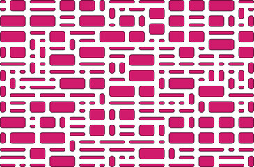 Abstract Geometric Pattern with Rounded Rectangles in Fuchsia on White Background Seamless Design for Fabric and Digital Projects A Modern and Playful Texture