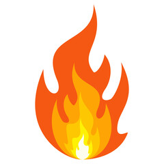 Fire emoji vector symbol sign in flat style. vector illustration of flame