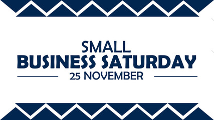 Small Business Saturday banner design in clean modern style on white background, perfect for local promotions and marketing
