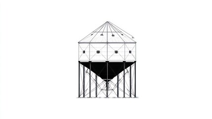 Geometric grain silo design