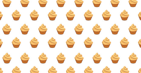 Panoramic pattern cake on a white background - Vector illustration