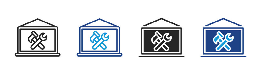 Workshop icon set multiple style collection