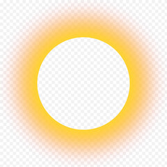 Shining circle frame with gradient isolated on transparent background. Fluid vivid color gradients collection