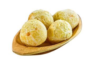 cheese bread, bread made with cheese, traditional from Brazil, in the interior of Minas Gerais, on a transparent white background
