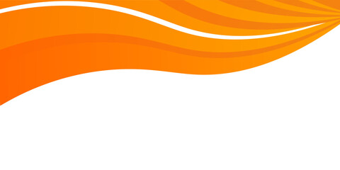 Abstract orange business flowing wave design