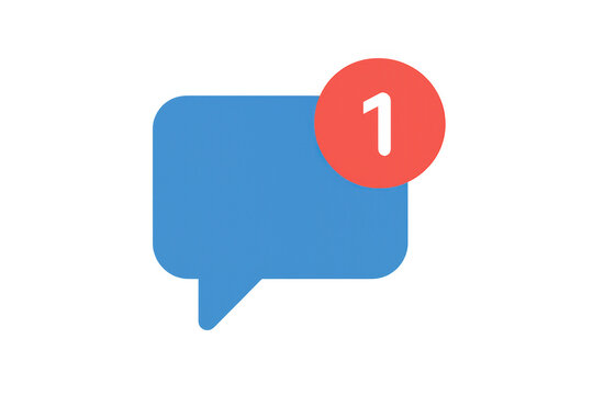 Chat message notification icon showing unread count, symbolizing new digital communication and alerts