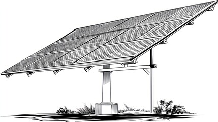 Solar panel system drawing