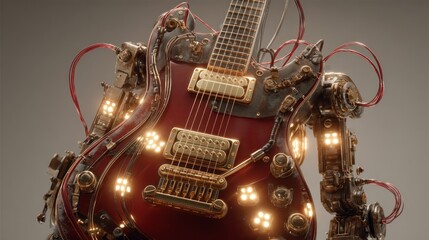 Obraz premium Steampunk electric guitar