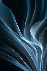 Obraz premium A mesmerizing visual of subtle glow lines flowing gracefully, resembling liquid silk with a soft illumination.