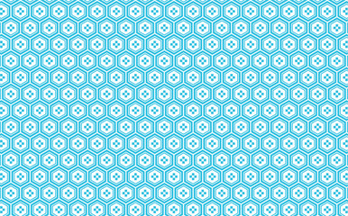 日本の伝統的な紋様素材。十字亀甲繋ぎのシームレスな和風デザイン素材。