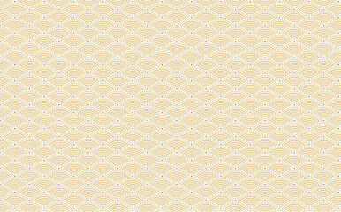 日本の伝統的な青海波を使ったシームレスな和風デザイン素材