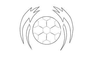 Obraz premium soccer ball with wings