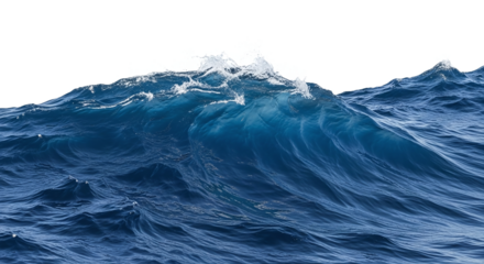 Ocean Wave Cresting Powerfully on Transparent PNG, a Dynamic Display of Nature's Energy