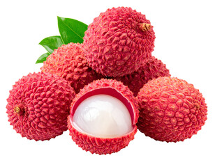 Untitled design - Pile of Lychees with One Open Half &ndash; Fresh Juicy Tropical Fruit Composition PNG