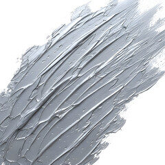100% realistic, high-resolution abstract background with luxurious metallic silver brush strokes. Features clear, thick acrylic or oil paint texture, conveying a modern, cool, and premium feel. Ideal 