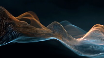 An organic abstract illustration featuring fluid lines that resemble sound vibrations, creating a sense of movement and rhythm.