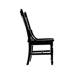 wooden chair isolated on white