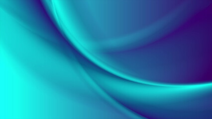 Abstract blue and violet smooth blurred waves elegant background