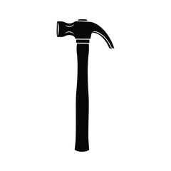 Hammer isolated on white background construction tool with claw and wooden handle steel equipment for carpentry repair and home improvement