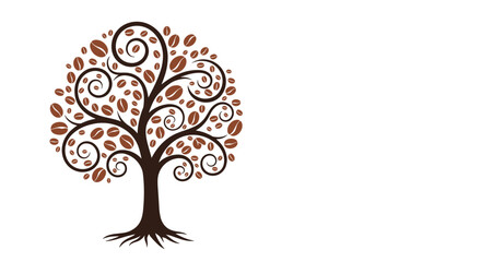 Obraz premium Coffee Bean Tree - A Symbol of Growth and Aroma.