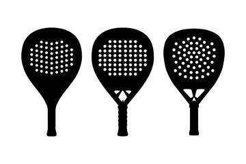 Padel Racket Paddle Tennis Balls. vector eps 