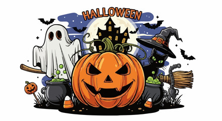 Helloween vector illustration - 5