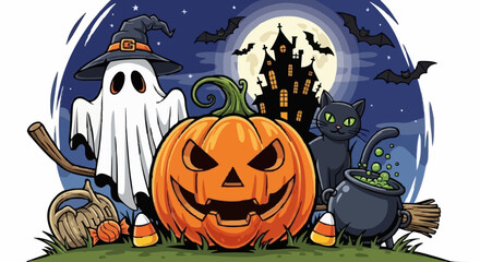 Helloween vector illustration - 36