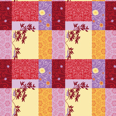 set of seamless patterns with flowers