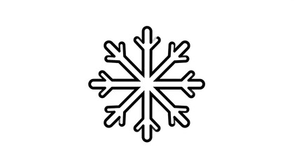 Obraz premium Snowflake Icon - Winter Symbol of Cold Weather.