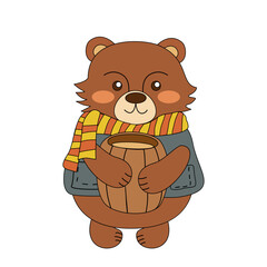 Bear with Honey Barrel