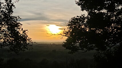 sunset over the river
