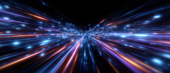 Naklejka premium Colorful Light Rays Dynamic Motion Background for Abstract Art
