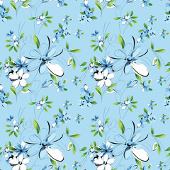 seamless background with flowers