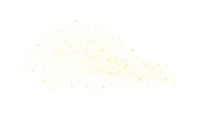 Gold glitter dust cloud floating on transparency background glowing festive sparkle texture evoking celebration and luxury