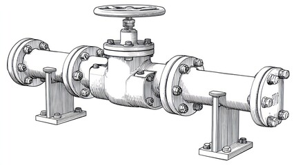 Industrial piping system diagram