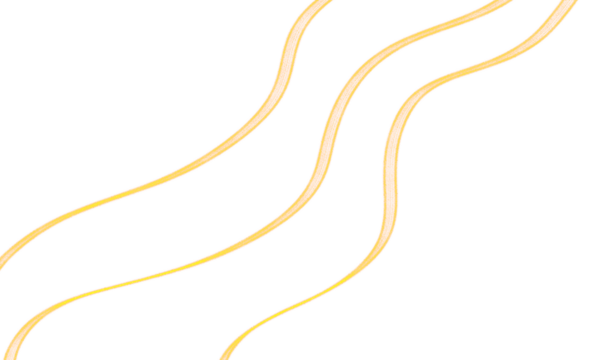 Glowing orange ribbon lines flowing on transparency background, dynamic abstract curves conveying energy and motion - Powered by Adobe