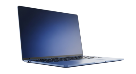 Modern laptop isolated on transparent background is a versatile tool for work, entertainment, and communication