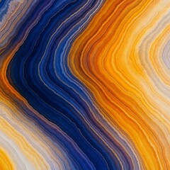 Abstract Blue and Orange Agate Stone Texture Background