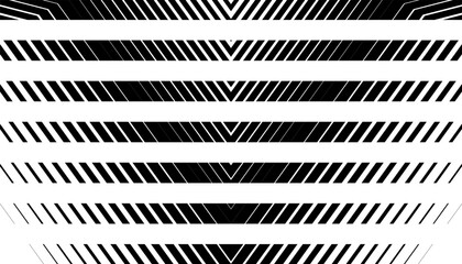 Naklejka na ściany i meble Black and white smooth transition of geometric pattern with sharp arrows shape for sporty background and jersey design. Fully editable vector element. Vector Format Illustration  Naklejka na ściany i meble Black and white smooth transition of geometric pattern with sharp arrows shape for sporty background and jersey design. Fully editable vector element. Vector Format Illustration