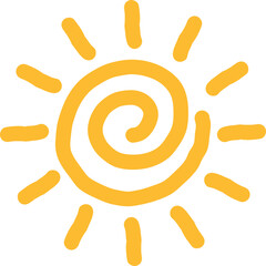 Doodle Spiral Sun