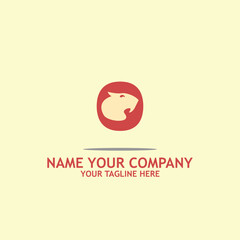beaver logo simple icon design illustration