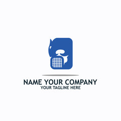 beaver logo simple icon design illustration