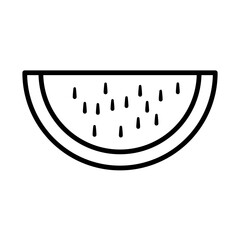 watermelon icon, simple flat style, vector illustration, symbol, pictogram design logo template, for ui or ux isolated on white for mobile app, editable